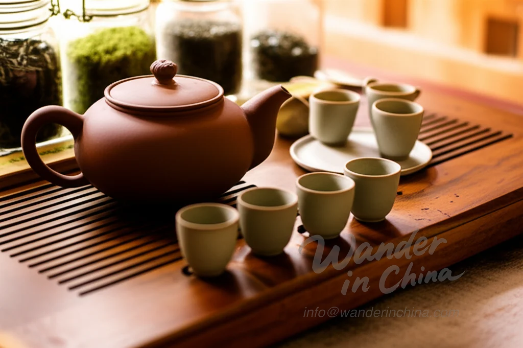 中国茶具和茶的选择。
