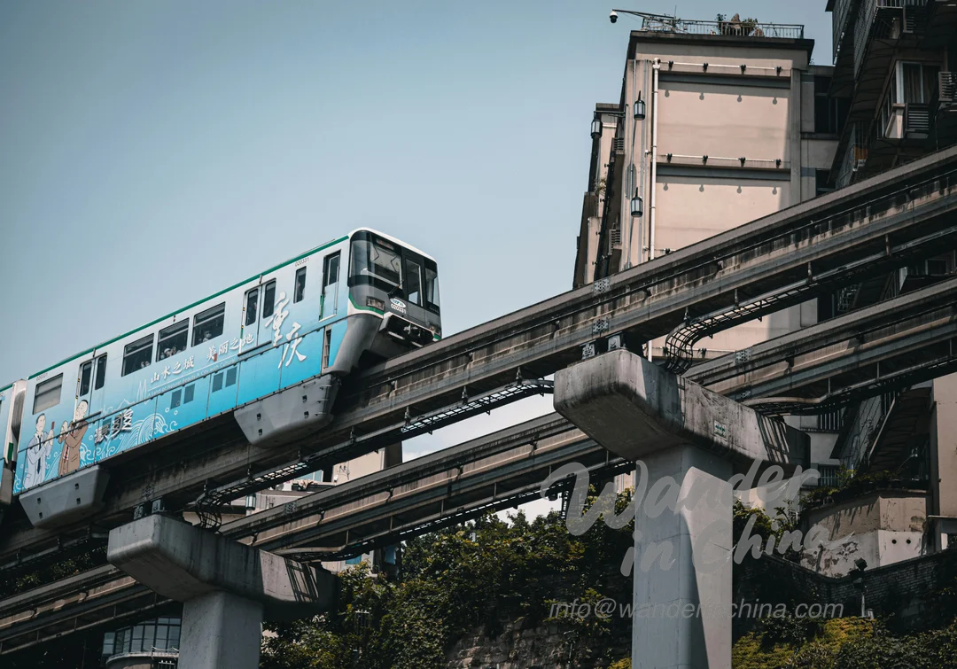 Chongqing Rail Transit: Ride a Monorail Through a Building!