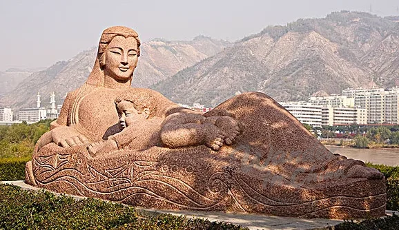 Detail of Yellow River Mother Sculpture, Lanzhou.