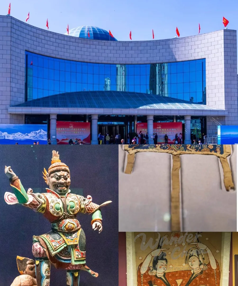Vue extérieure du musée régional du Xinjiang à Urumqi.