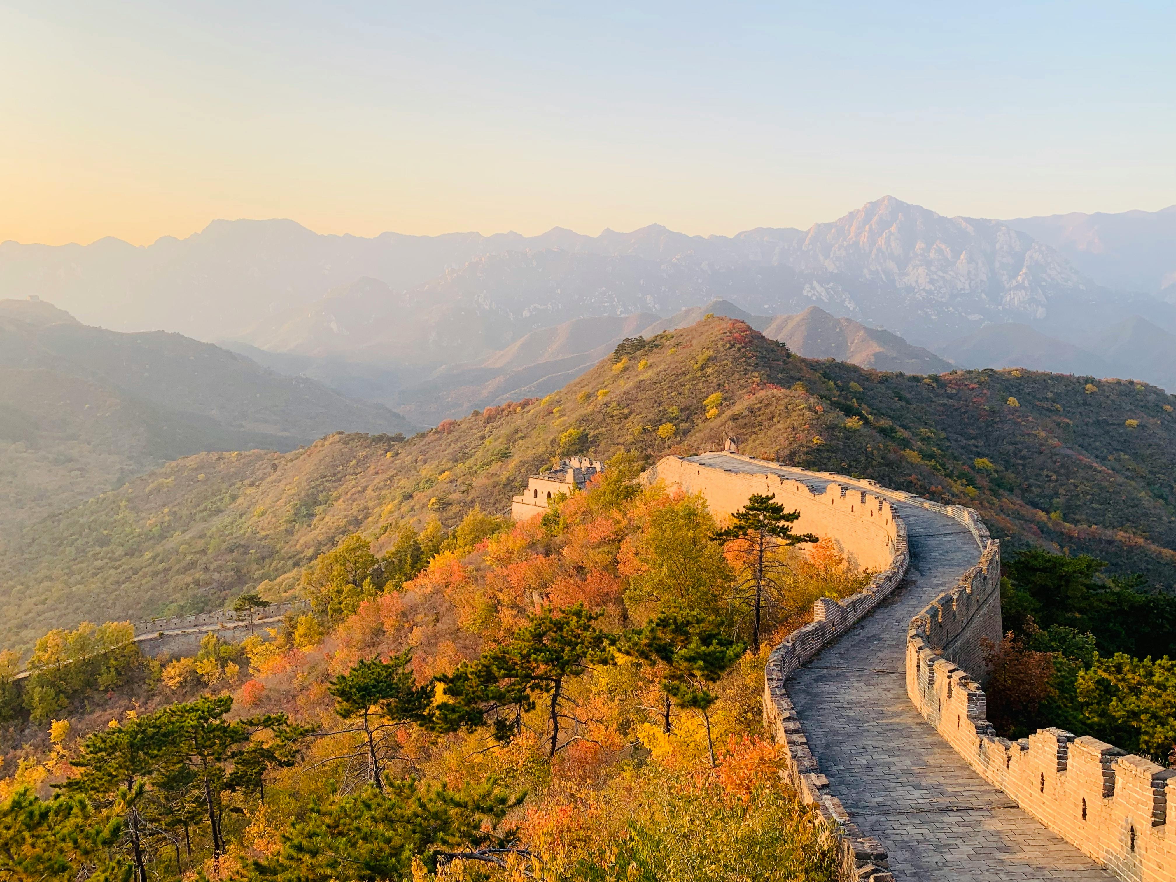 Gran Muralla China follaje otoñal Jinshanling.