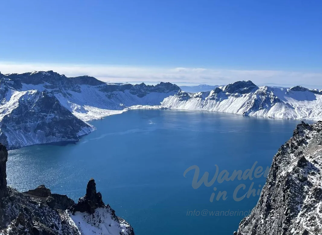 Heavenly Lake (Tianchi) in autumn.