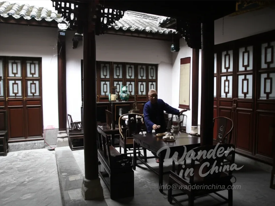Inside a traditional courtyard home in a Beijing hutong.