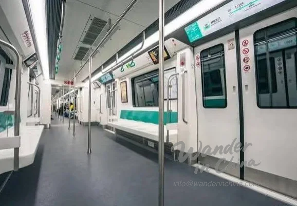 하얼빈 지하철 시스템 내부.