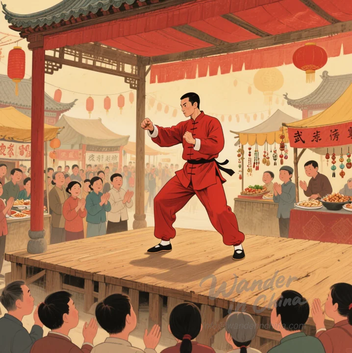 Ancient depiction or artifact related to historical Chinese martial arts
