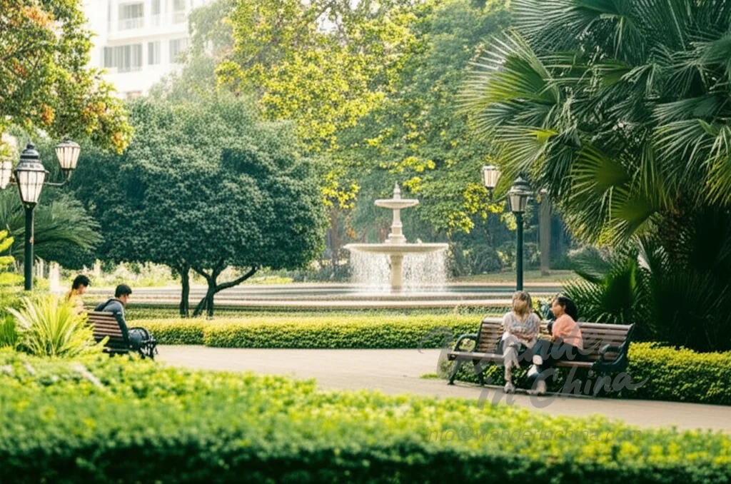 沙面岛公园和花园。