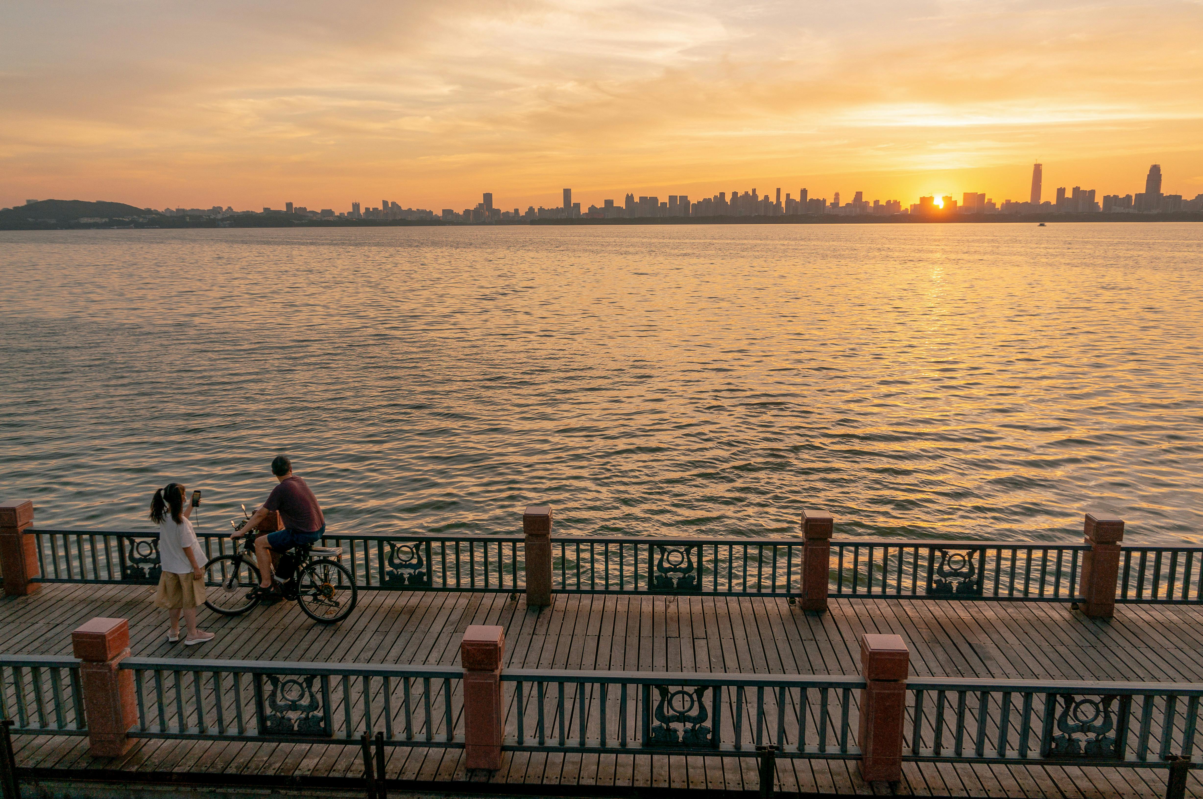 Shared bike on East Lake Greenway, Wuhan.