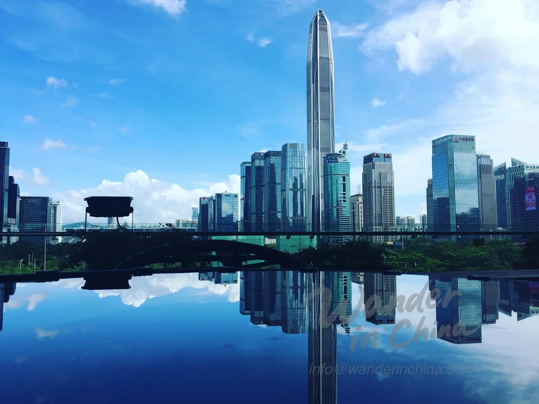 Horizonte de Shenzhen mostrando arquitectura moderna.