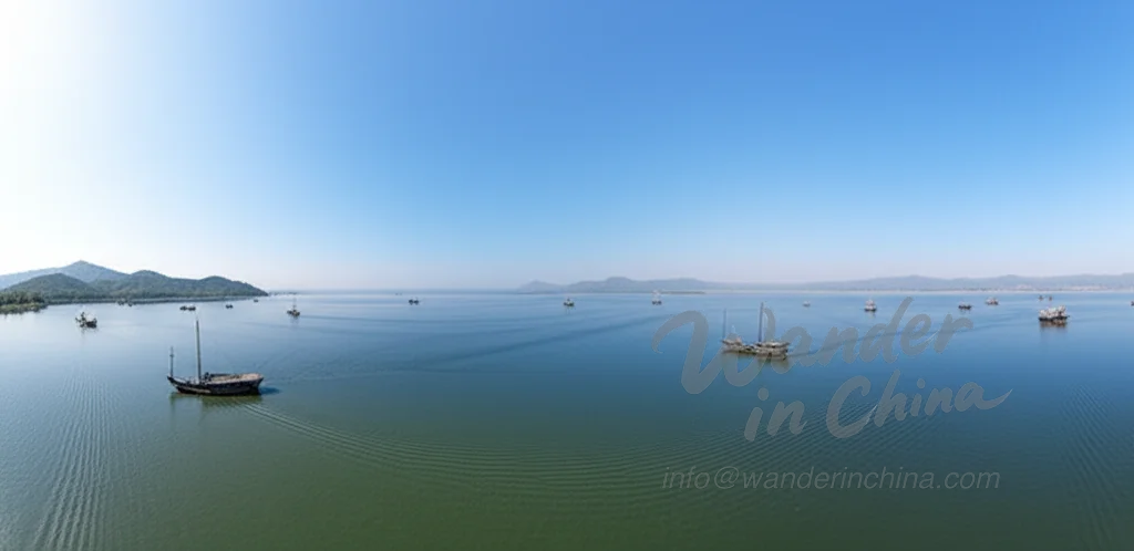 Taihu See in der Nähe von Suzhou.
