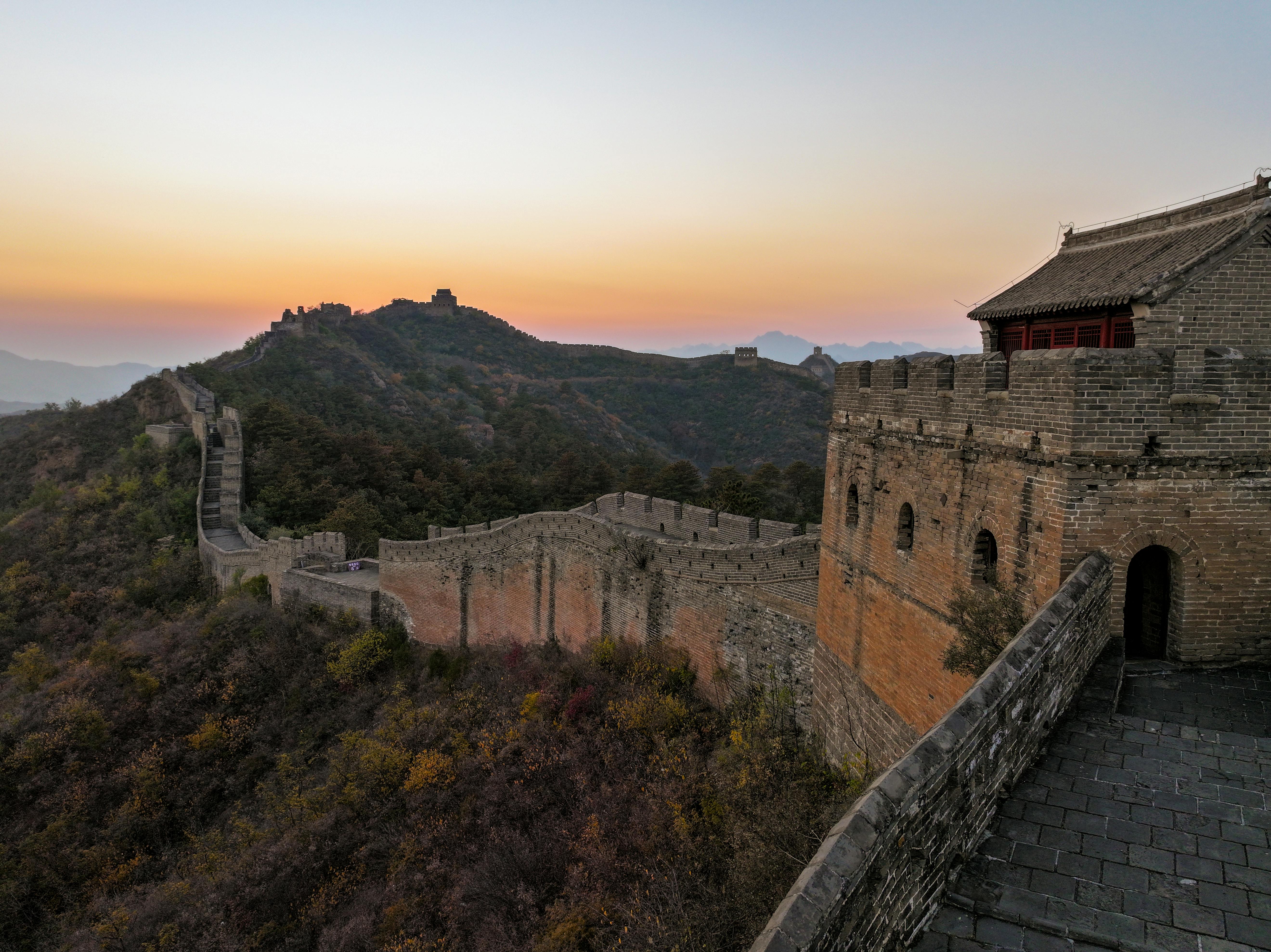 La Gran Muralla China en otoño.