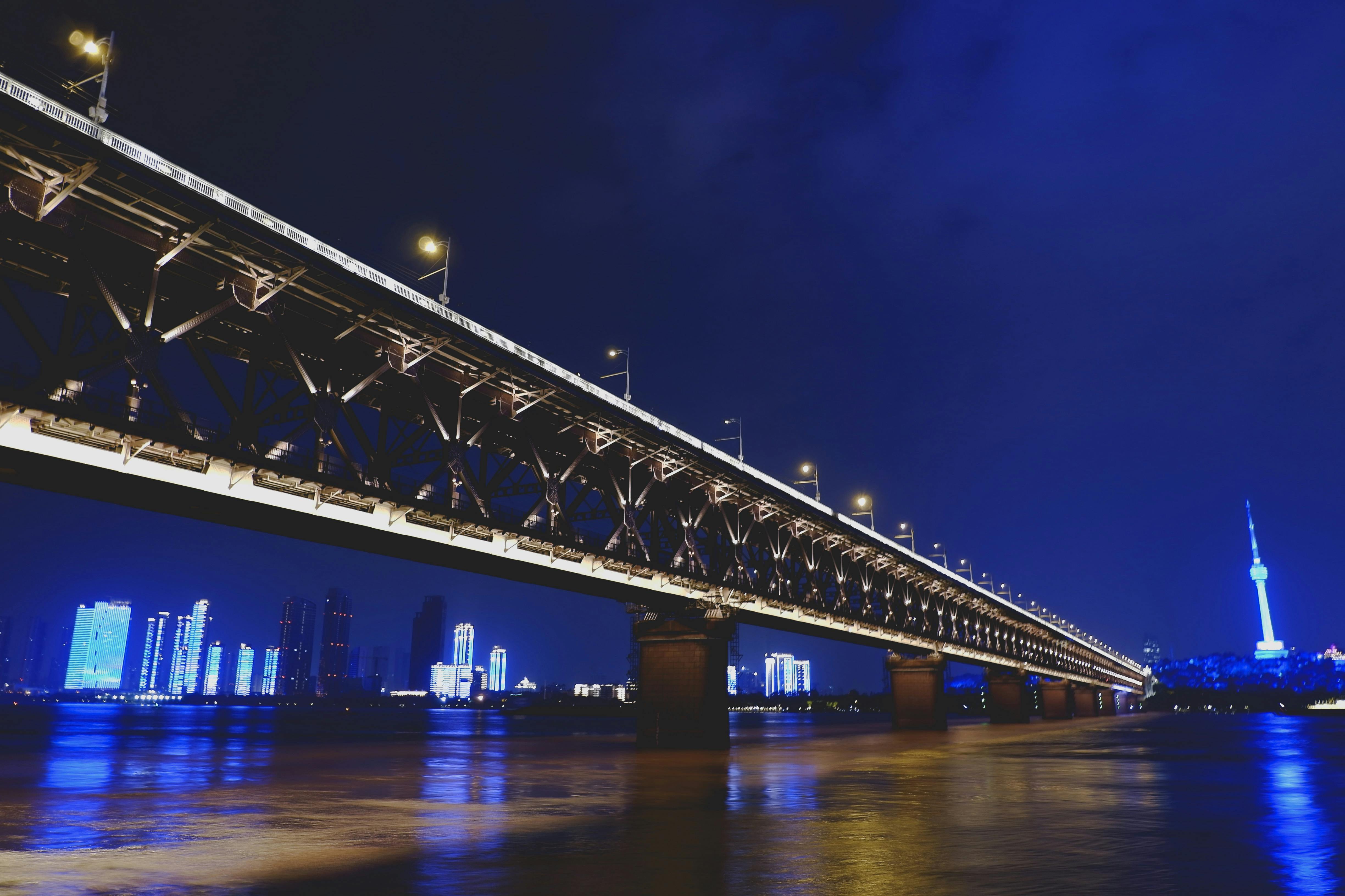 Wuhan skyline along the Yangtze River.