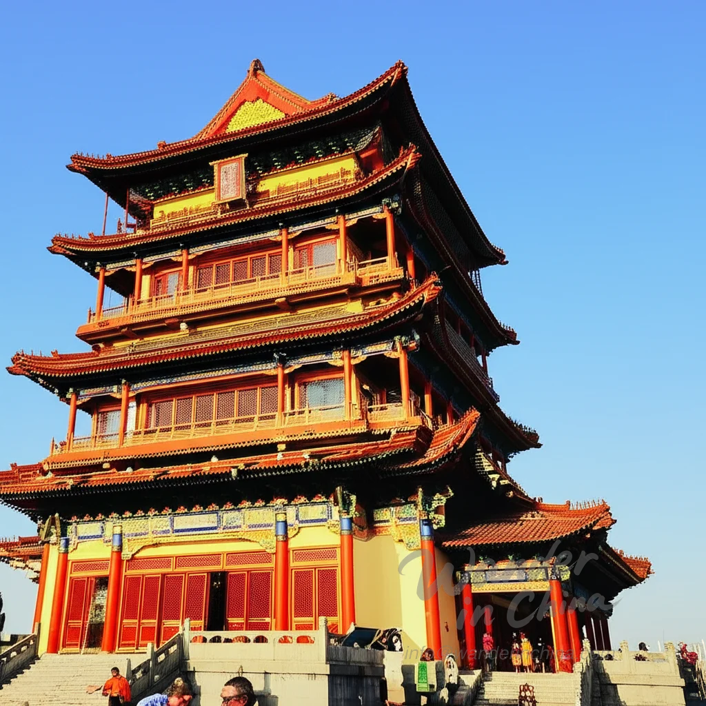 Gelber Kranich Turm in Wuhan, China.