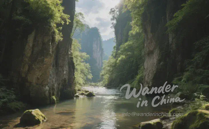 張家界国家森林公園のゴールデンウィップストリーム。