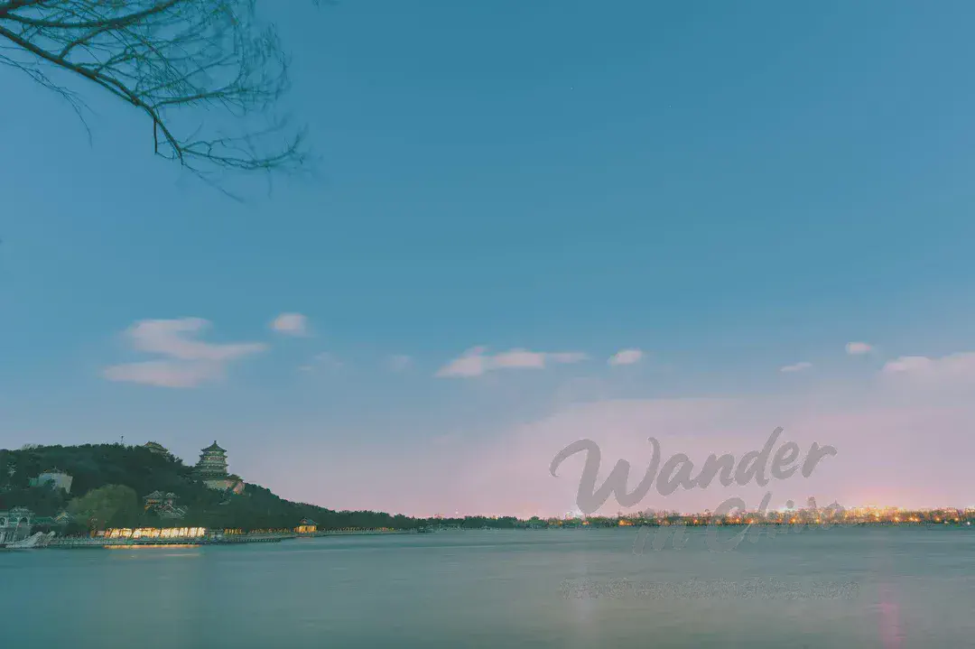 Kunming city skyline at sunset.