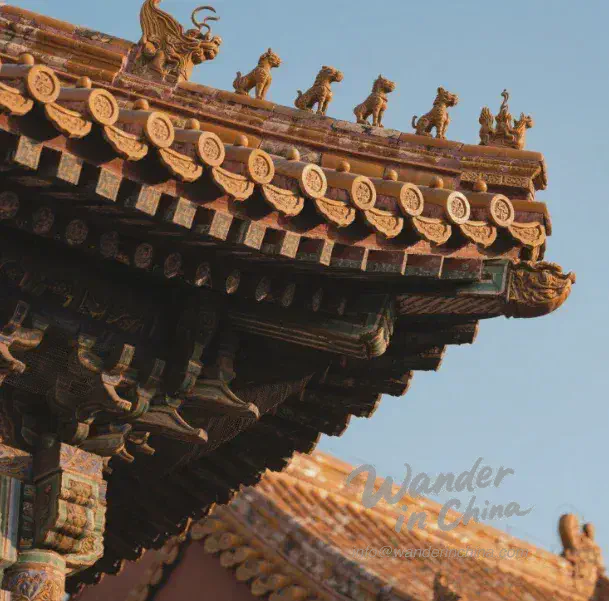 Roof of the Hall of Supreme Harmony with animal figurines.
