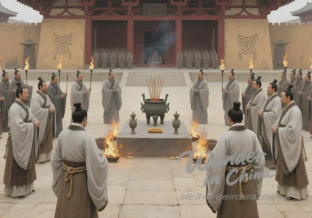 殷王朝の衣服。