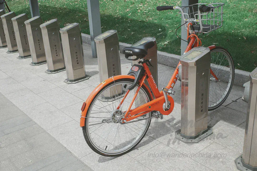 杭州的共享單車。