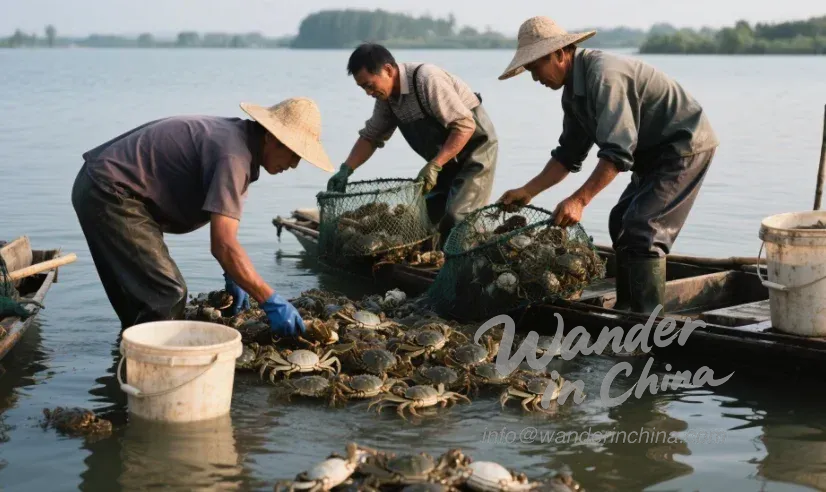 上海の蟹黄麺：最高の食材探し