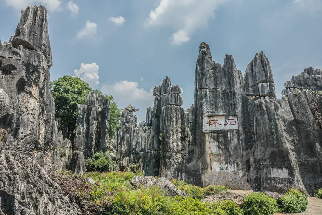The Stone Forest Shilin Kunming China.