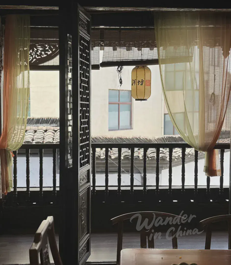 항저우 허팡 거리의 전통 찻집.