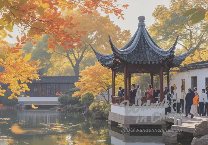 豫園の秋の景色.