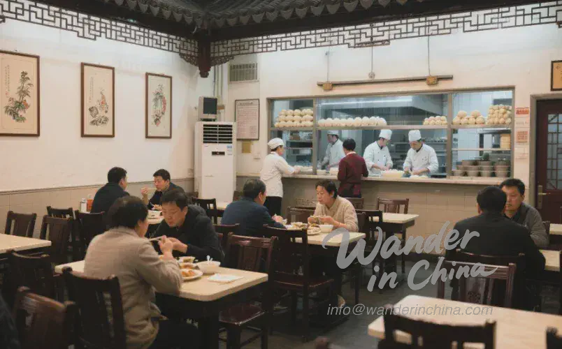 난샹 만토우 디엔 유원 정원 레스토랑.